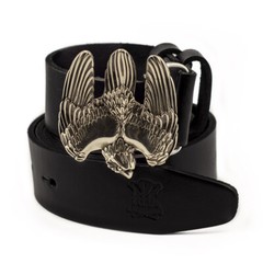 German silver belt buckle Fighting Falcon, Hunting falcon sculptural belt buckle