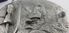 1991 Enamel Eagle Oval Siskiyou-Bergamot Metal Buckle