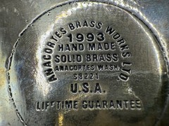 Anacortes Brass Works Deserado Mine Belt Buckle Square Brass Handmade Limited ED