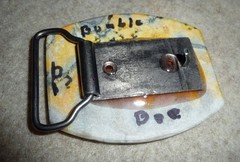 Bright Yellow Bumble Bee Jasper Handcrafted Buckle Natural stone