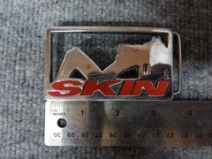 Skin Industries ICON chrome belt buckle trucker girl