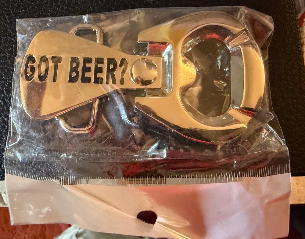 “Got Beer?” Belt Buckle Party Favor Sealed Package