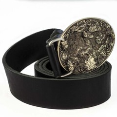 Leo german silver belt buckle, Lion Horoscope Astrological Zodiac Sign buckle
