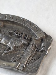 Vintage 1988 C & J Colorado Elk Belt Buckle