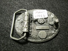 SOLID PEWTER BELT BUCKLE, « EAGLE » 3-D DESIGN, SISKIYOU CO. MAN-1222*07066