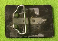 Vtg ~ Belt Buckle ~ 2 Crossed Guns ~ Silver Tone ~ Made In USA
