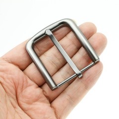 Rectangular 4cm Pin Buckle Jet Hematite for 35-40mm Interchangeable Belts