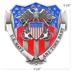 US NAVY Belt Buckle 3D Enamel Colored Any time Baby NAVY corps Gift