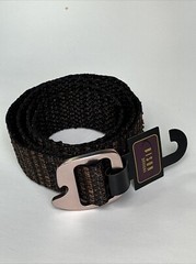 Bison Belt Down Gray Black W Bottle Opener Buckle 1 1/2” Medium
