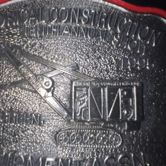 Historical Construction Equipment Show Belt Buckle Limited Edition Embossed 1995