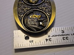 WESTERN BUFFALO NICKEL 5 CENTS Metal Belt Buckle (BRASS LOOKING)