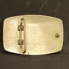 Panama Jack Belt Buckle White Gold & Red With Silver Tone Trim-