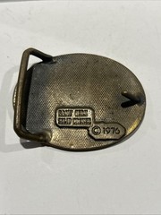 Vintage Solid Bronze Rams Horn Belt Buckle 1976 Waterfowl