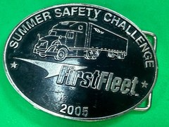 Summer Safety Challenge First Fleet 05 Driver Truckers Safety Award Belt Buckle