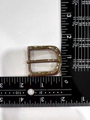 Solid Brass Nickel Belt Buckle Made in Italy Fits 1&Prime; Belt Strap