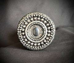 “All-Seeing Eye” Buckle Black Stone Pupil Gothic Industrial OOAK Darren McNeese