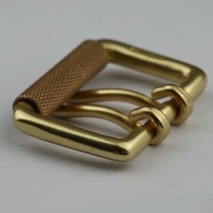 Heavy Duty Solid Brass Double Prong Roller Belt Buckle Fits 1.5&Prime; (38mm) Wide