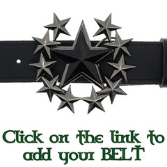 Star Belt Buckle Biker USA Cowboy Pentagram Pentacle Gothic Celtic Americas