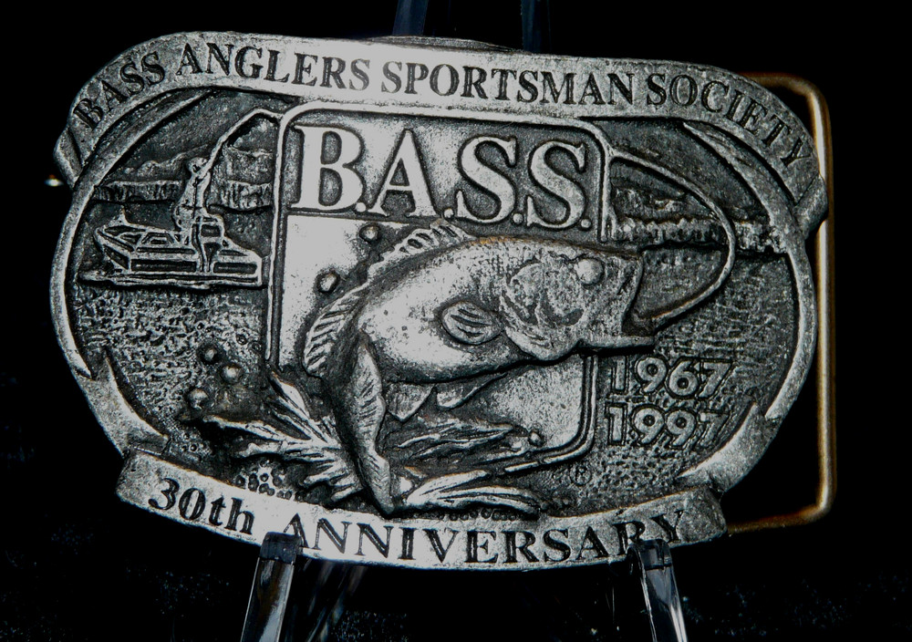 Vintage 30th Anniversary Bass Anglers Sportsman Society 1997 Belt Buckle~Canada