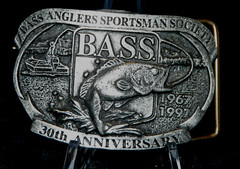 Vintage 30th Anniversary Bass Anglers Sportsman Society 1997 Belt Buckle~Canada