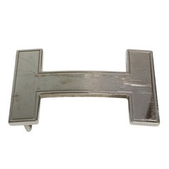 Hermes H Belt Logo Buckle Only Metal Silver