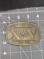 Vintage US Shooting Team XOV 15 Years Excellence 1978-1993 Belt Buckle Bronze