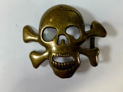 Creepy Skull Crossbones See-Trough Halloween Cutout Belt Buckle For 1.25&Prime; Belt
