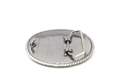 Rope Edge Western Floral Belt Buckle, (1.5 ») Removable Western Buckle