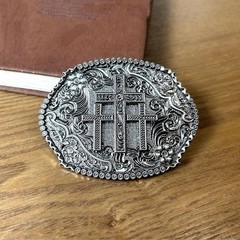 Religious Cross Western Belt Buckles for Men Women,Cowboy Belt Buckle Cowgirl