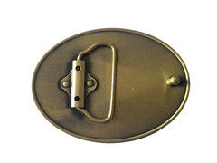 The Great State Of Texas Belt Buckle Star Brass Finish 3.75&Prime; X 2.75&Prime; Buckle