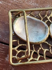 Belt buckle brass handmade Mexican exclusive, handmade