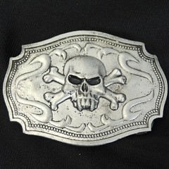 Vampire Skull and Crossbones Corba Belt Buckle Monster Buckles Mobtown Chicago