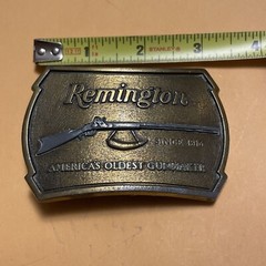Vintage Remington 1816 Flintlock Rifle belt Buckle 1976 USA Made