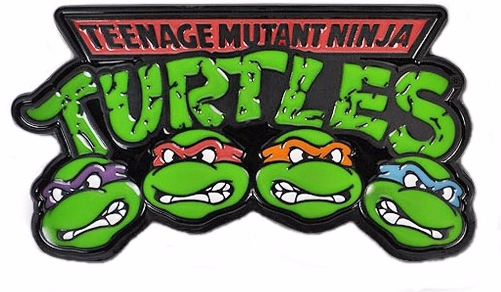 Teenage Cartoon Ninja Turtles 4 Characters Metal Enamel Belt Buckle