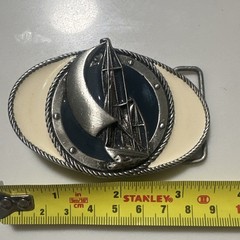 Sailing Ship Yacht Race Belt Buckle