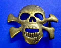 Creepy Skull Crossbones See-Trough Halloween Cutout Belt Buckle For 1.25&Prime; Belt