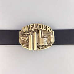 Vintage Bronze Plated Welder Trades Tradesman Belt Buckle also Stock in US