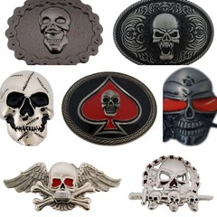 skull skeleton antiqued vintage metal mens belt buckle halloween women costume