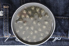 Men Silver Metal Fashion Biker Buckle Skeleton Brown Mini Skulls Bold Statement