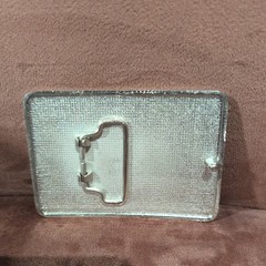 Vintage Michael Jackson KING OF POP Chrome Metal Belt Buckle NICE