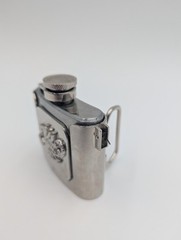 2 oz. Flask Scorpion Metal Removable Belt Buckle Alcohol Drink