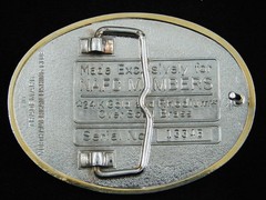 RH13130 *NOS* GREAT **NORTH AMERICAN FISHING CLUB** SOLID BRASS BELT BUCKLE