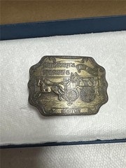 Vintage Brass America&rsquo;s Heroes Fire Department Boston Belt Buckle
