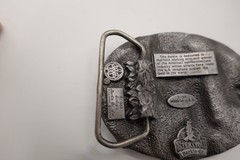 Vintage 1988 Siskiyou Telephone Lineman Heavy Duty Metal Belt Buckle USA