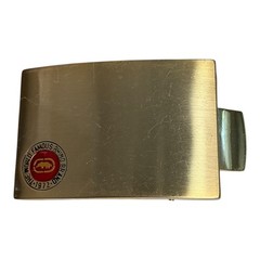 Vintage Mark Echo The World Famous Rhino Brand 1972 Belt Buckle 1990&rsquo;s Gold OS