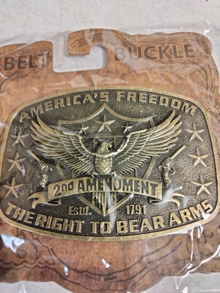 America&rsquo;s Freedom, 2ND Amendment, The Right To Bear Arms, Est. 1791, Belt Buckle