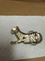 Vintage Cat Belt Buckle with Stones AS IS