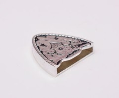 Antique Silver 2-Tone Floral Engraved Belt Pin Buckle Set Fit 30mm Wide Straps
