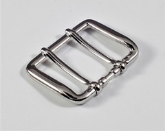 New 1 1/2&Prime; (38mm) double pin buckle(#T16) nickel color finish durable US stock