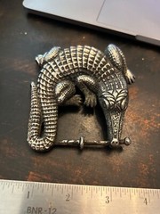 Vintage Belt Buckle with Alligator